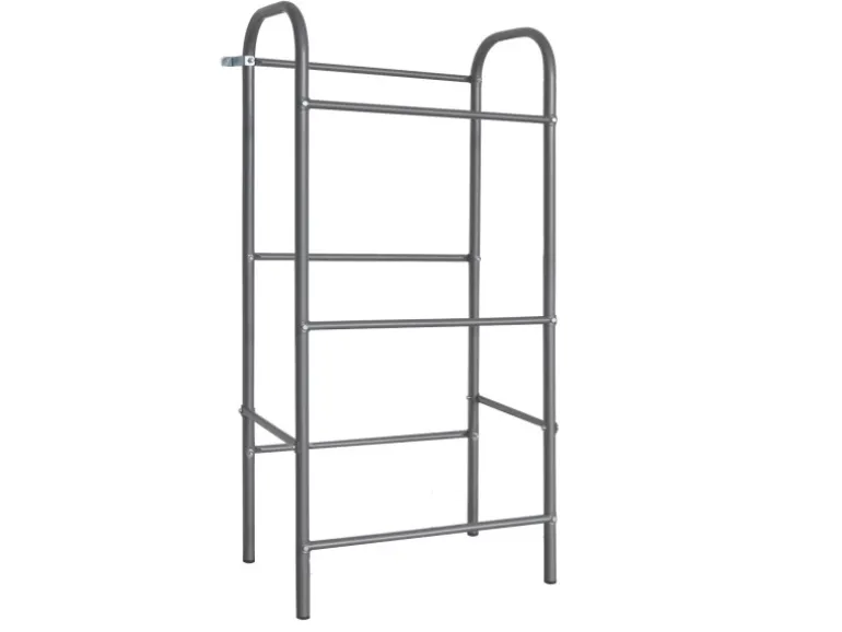 KARAT Flaschenkastenständer Rocket - Regal mit Wandbefestigung - Grau - Für 3 Kästen - 49,5 x 32,5 x 115,5 cm