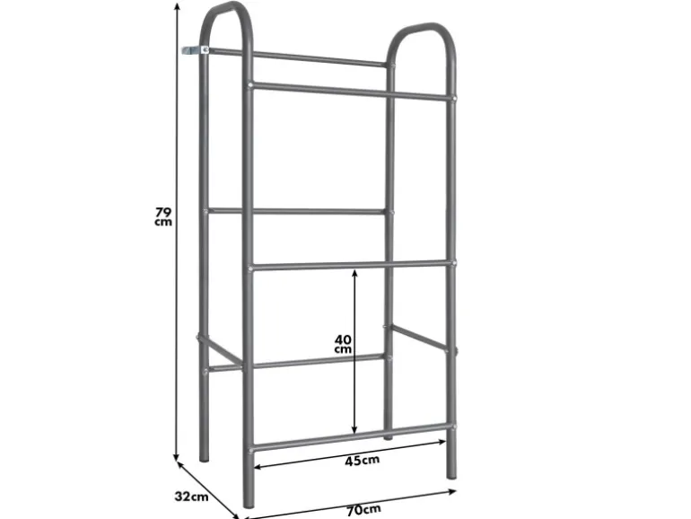 KARAT Flaschenkastenständer Rocket - Regal mit Wandbefestigung - Grau - Für 3 Kästen - 49,5 x 32,5 x 115,5 cm