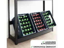 KARAT Flaschenkastenständer Osaka Getränkekistenregal für 6 Kästen 110 x 110 x 30 cm