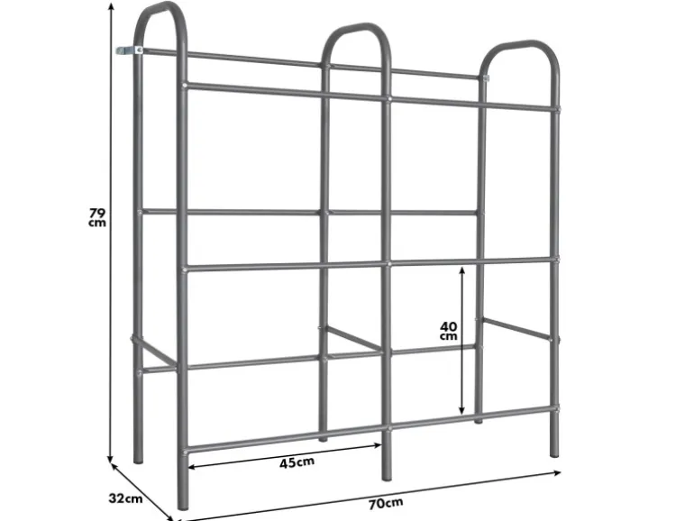 KARAT Flaschenkastenständer Rocket - Regal mit Wandbefestigung - Grau - Für 6 Kästen - 96 x 32,5 x 115,5 cm