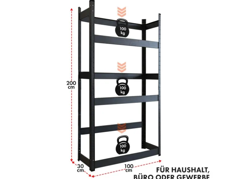 KARAT Flaschenkastenständer Osaka Getränkekistenregal für 9 Kästen 200 x 100 x 30 cm