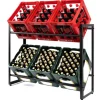 KARAT Flaschenkastenständer Kenji - Robustes Lagerregal für Büro, Küche, Garage oder Flur - Schwarz - 104 x 32 x 82 cm