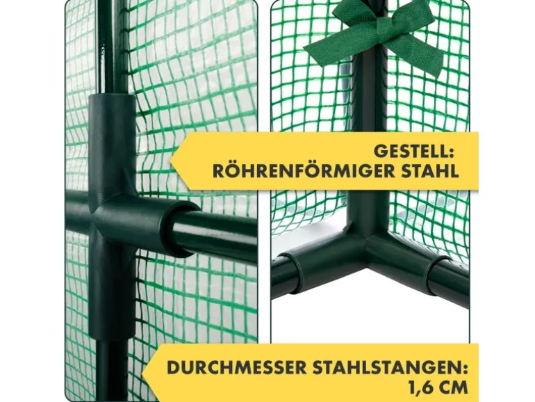 KARAT Gewächshaus Botanika Robust und Witterungsbeständig Eckig 100 x 150 x 50 cm