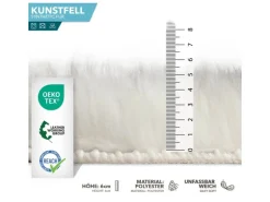 KARAT Kunstfell Nelly Flauschiges Dekofell Individuell Einsetzbar Black Tip