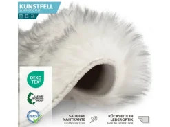 KARAT Kunstfell Nelly Flauschiges Dekofell Individuell Einsetzbar Black Tip