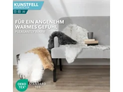 KARAT Kunstfell Nelly Flauschiges Dekofell Individuell Einsetzbar Black Tip
