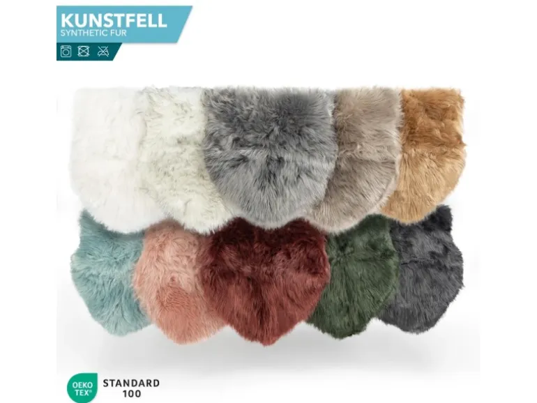 KARAT Kunstfell Nelly Flauschiges Dekofell Individuell Einsetzbar Black Tip