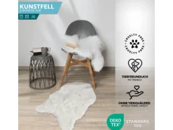 KARAT Kunstfell Nelly Flauschiges Dekofell Individuell Einsetzbar Ivory