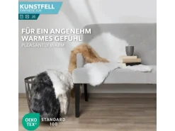 KARAT Kunstfell Nelly Flauschiges Dekofell Individuell Einsetzbar Ivory