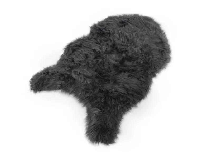 KARAT Kunstfell Nelly Flauschiges Dekofell Individuell Einsetzbar Charcoal Grey