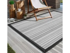 KARAT Outdoor Teppich Bologna mit Bordüre Witterungsbeständig und Modern 160 x 230 cm