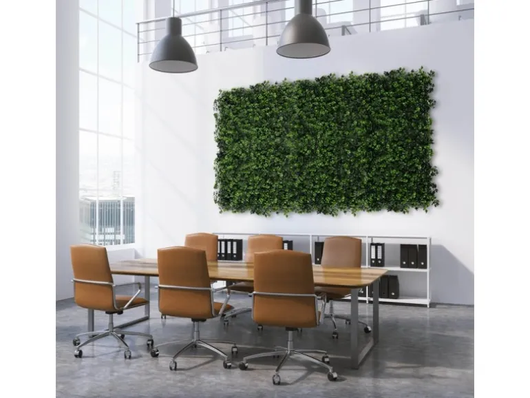 KARAT Pflanzenwand Boxwood Kunstpflanze zur Dekoration 50 x 50 cm