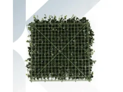 KARAT Pflanzenwand Eucalyptus Kunstpflanze zur Dekoration 50 x 50 cm