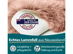 KARAT Schaffell Audrey Natürliches Premium Lammfell Individuell Einsetzbar Rosa