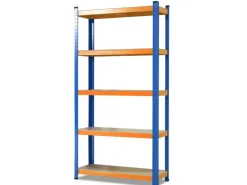 KARAT Schwerlastregal Blau-Orange Traglast bis 875 kg 180 x 90 x 45 cm