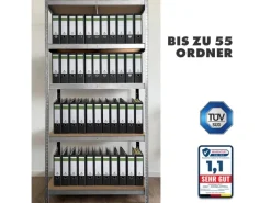 KARAT Schwerlastregal Lakota 2er Set Traglast bis 875 kg Verzinkt 200 x 120 x 60 cm