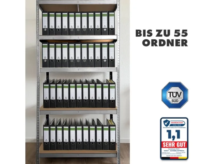 KARAT Schwerlastregal Lakota 2er Set Traglast bis 875 kg Verzinkt 200 x 120 x 60 cm
