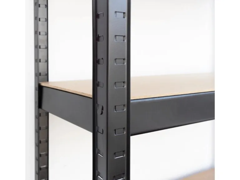 KARAT Schwerlastregal Maximale Stabilität Traglast 875 kg Schwarz 150 x 75 x 30 cm