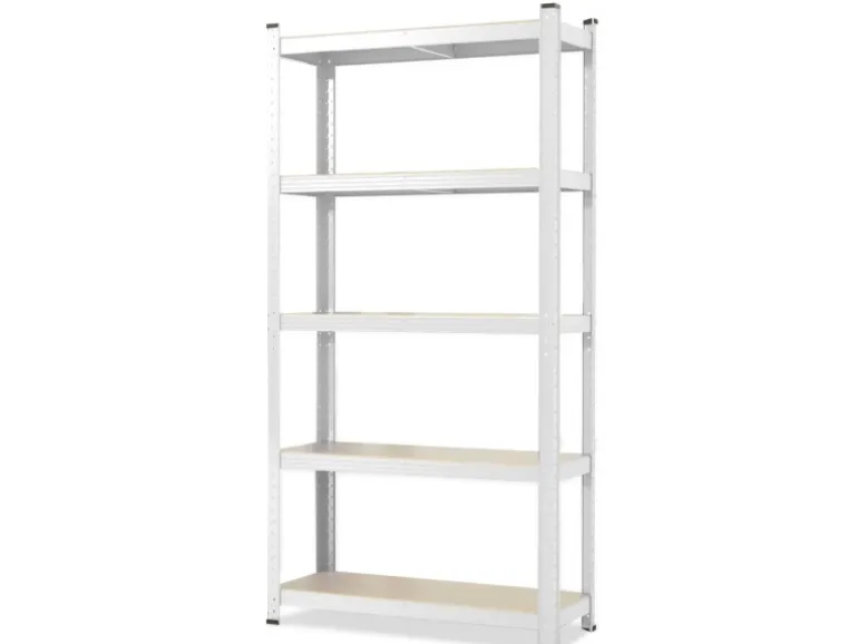 KARAT Schwerlastregal Weiß für Keller und Werkstatt Gesamtlast 875 kg 180 x 90 x 45 cm