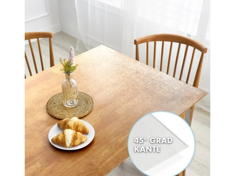 KARAT Tischfolie Empire mit Abgeschrägter Kante Transparent 90 x 205 cm