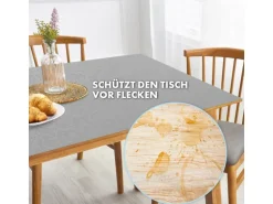KARAT Tischfolie Empire mit Abgeschrägter Kante Hellgrau 80 x 55 cm