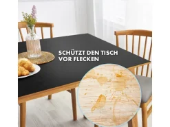 KARAT Tischfolie Empire mit Abgeschrägter Kante Schwarz 80 x 55 cm