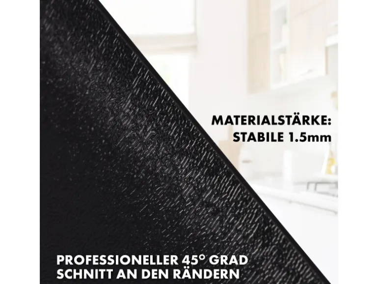 KARAT Tischfolie Empire mit Abgeschrägter Kante Schwarz 80 x 55 cm