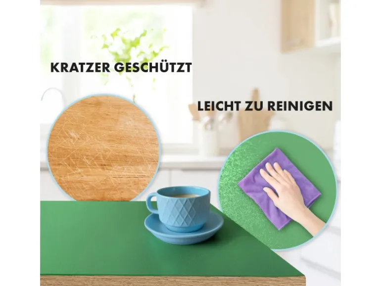 KARAT Tischfolie Empire mit Abgeschrägter Kante Grün 80 x 130 cm