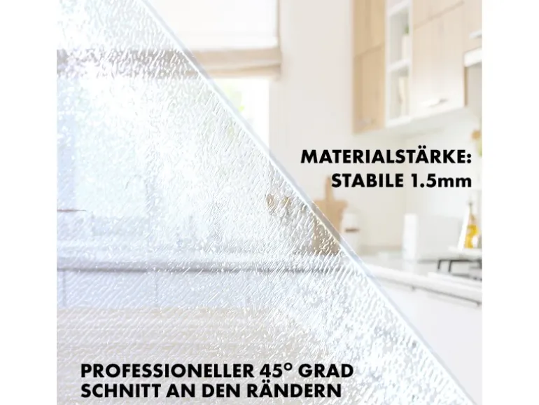 KARAT Tischfolie Empire mit Abgeschrägter Kante Transparent 75 x 225 cm