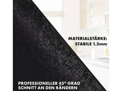 KARAT Tischfolie Empire mit Abgeschrägter Kante Schwarz 110 x 45 cm