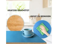 KARAT Tischfolie Empire mit Abgeschrägter Kante Blau 80 x 105 cm