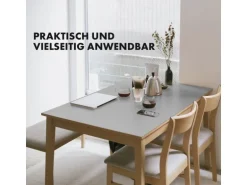 KARAT Tischfolie Empire mit Abgeschrägter Kante Hellgrau 100 x 190 cm