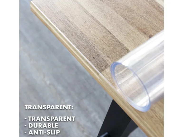 KARAT Tischfolie Imperial Transparent Mattiert mit Abgeschrägter Kante 85 x 120 cm