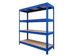 KARAT Weitspannregal Schwerlastregal Blau Traglast 1200 kg 160 x 150 x 80 cm