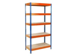KARAT Weitspannregal Schwerlastregal Blau-Orange Traglast 1200 kg 160 x 150 x 80 cm