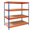 KARAT Weitspannregal Schwerlastregal Blau-Orange Traglast 1400 kg 200 x 180 x 60 cm