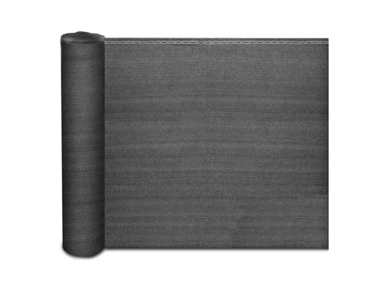Karat Zaunblende Marius Schattiergewebe 150 g/m² mit Befestigungszubehör 1,2 x 15 m Anthrazit