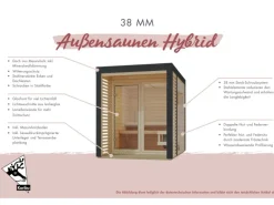 Karibu Saunahaus Seros 3 Anthrazit/Anthrazit