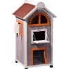 Katzenhaus "Fancy Cat" aus Holz für draußen und drinnen FSC®