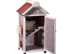 Katzenhaus "Fancy Cat" aus Holz für draußen und drinnen FSC®