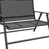 Klappbank Vigo Aluminium Textilen Grau-Schwarz 96 cm x 118 cm x 67 cm