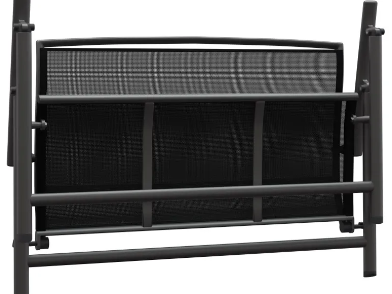 Klappbank Vigo Aluminium Textilen Grau-Schwarz 96 cm x 118 cm x 67 cm