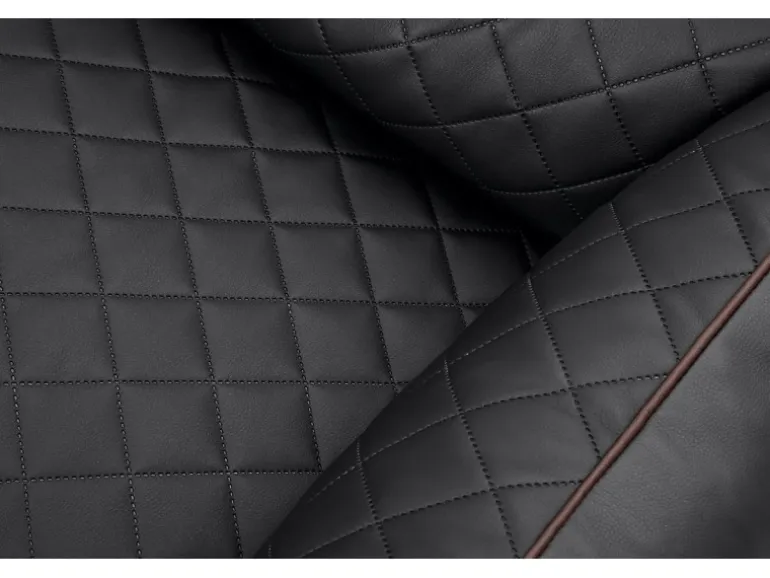 Knuffelwuff Hundebett Milan Kunstleder XXL 120 x 85cm Schwarz