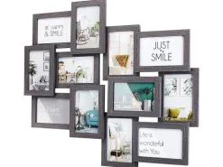 Kobolo Bilderrahmen Collage BIG GREY Holz Grau Antik 12 Bilder 54x61 cm