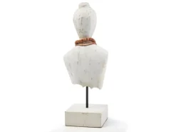 Kobolo Dekofigur Holzfigur Büste LADY BUST Holz und Metall