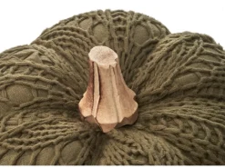 Kobolo Dekokürbis Kürbis aus Textil Set aus 3 Größen Dunkelgrün
