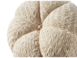Kobolo Dekokürbis Kürbis aus Textil Set aus 3 Größen Weiß