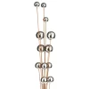 Kobolo Dekostecker Gartenstecker BOULES H209 cm mit 12 Edelstahlkugeln Rostoptik