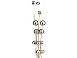 Kobolo Dekostecker Gartenstecker BOULES H209 cm mit 12 Edelstahlkugeln Rostoptik