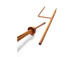 Kobolo Dekostecker Gartenstecker BOULES H209 cm mit 12 Edelstahlkugeln Rostoptik